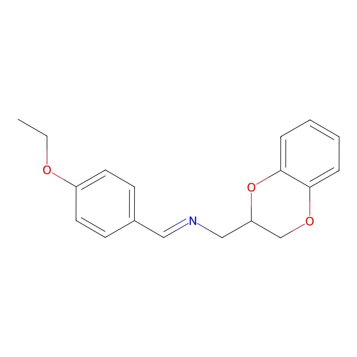 1-(2,3-dihydro-1,4-benzodioxin-2-yl)-N-(4-ethoxybenzylidene)methanamine molecular structure, CAS 356578-84-2