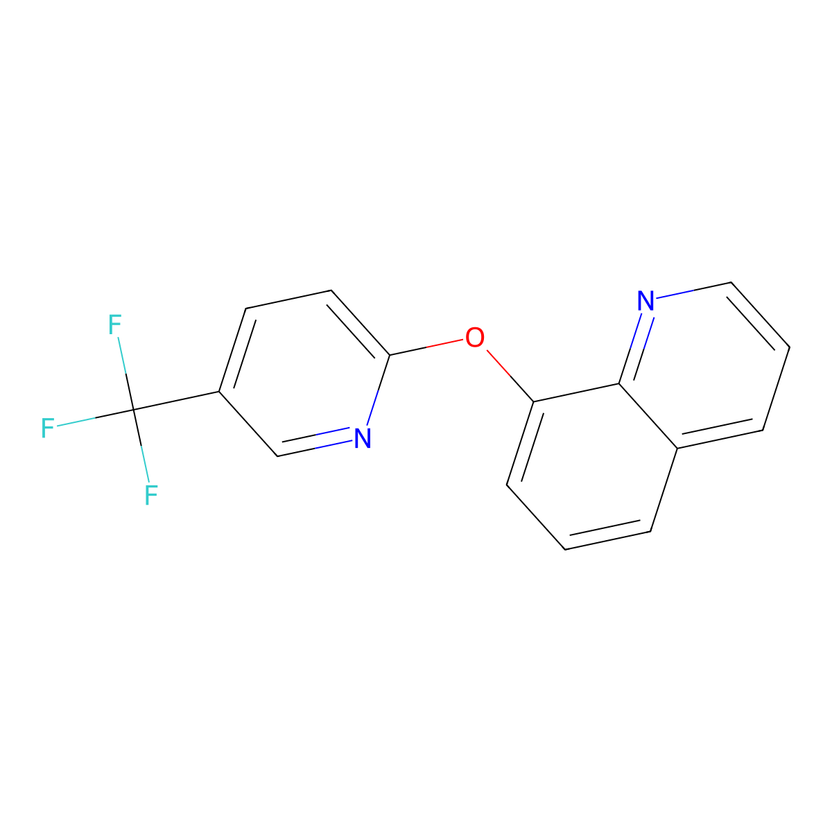 8-(5-(Trifluoromethyl)-2-pyridyloxy)quinoline molecular structure, CAS 356580-92-2