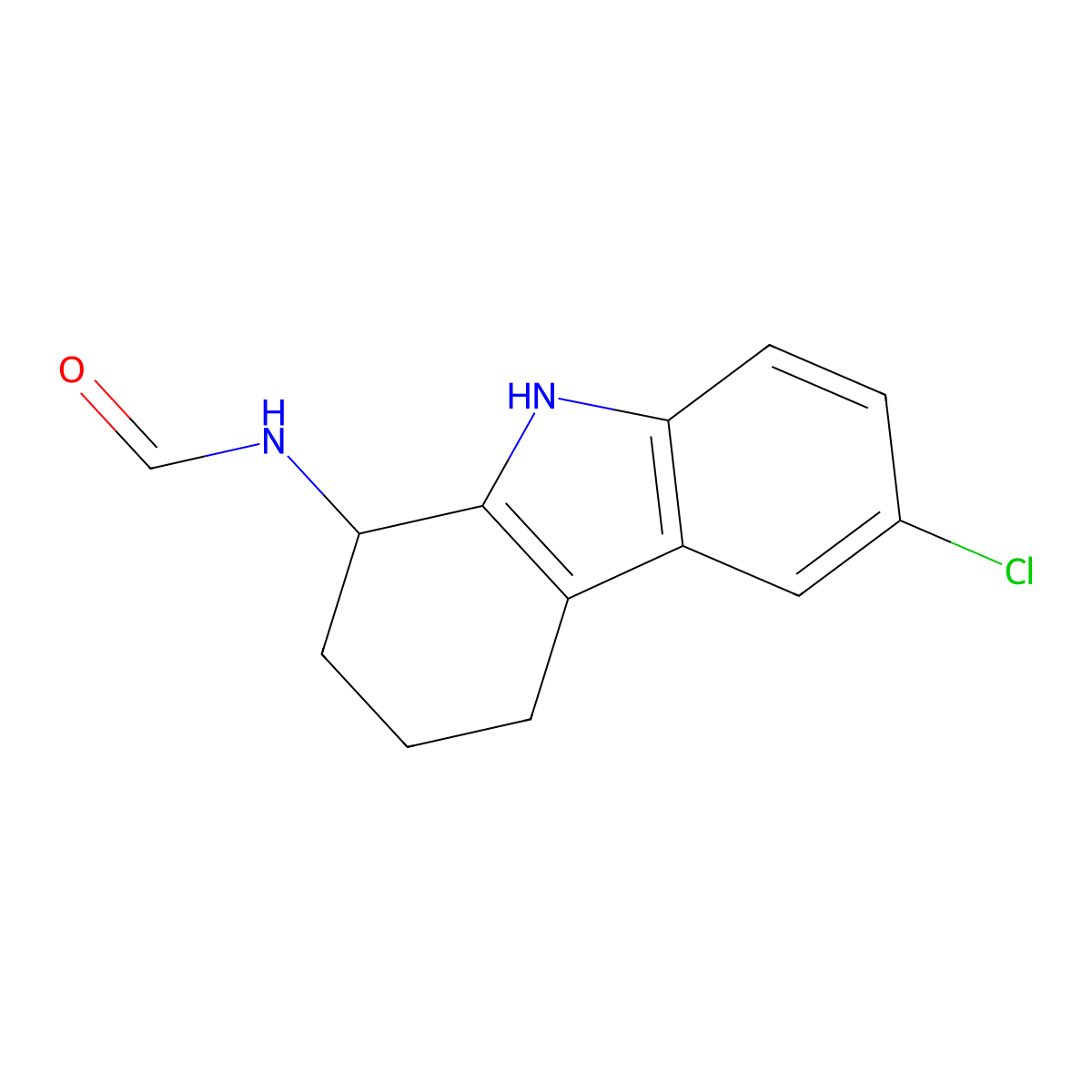 N-(6-chloro-2,3,4,9-tetrahydro-1H-carbazol-1-yl)formamide molecular structure, CAS 356587-04-7