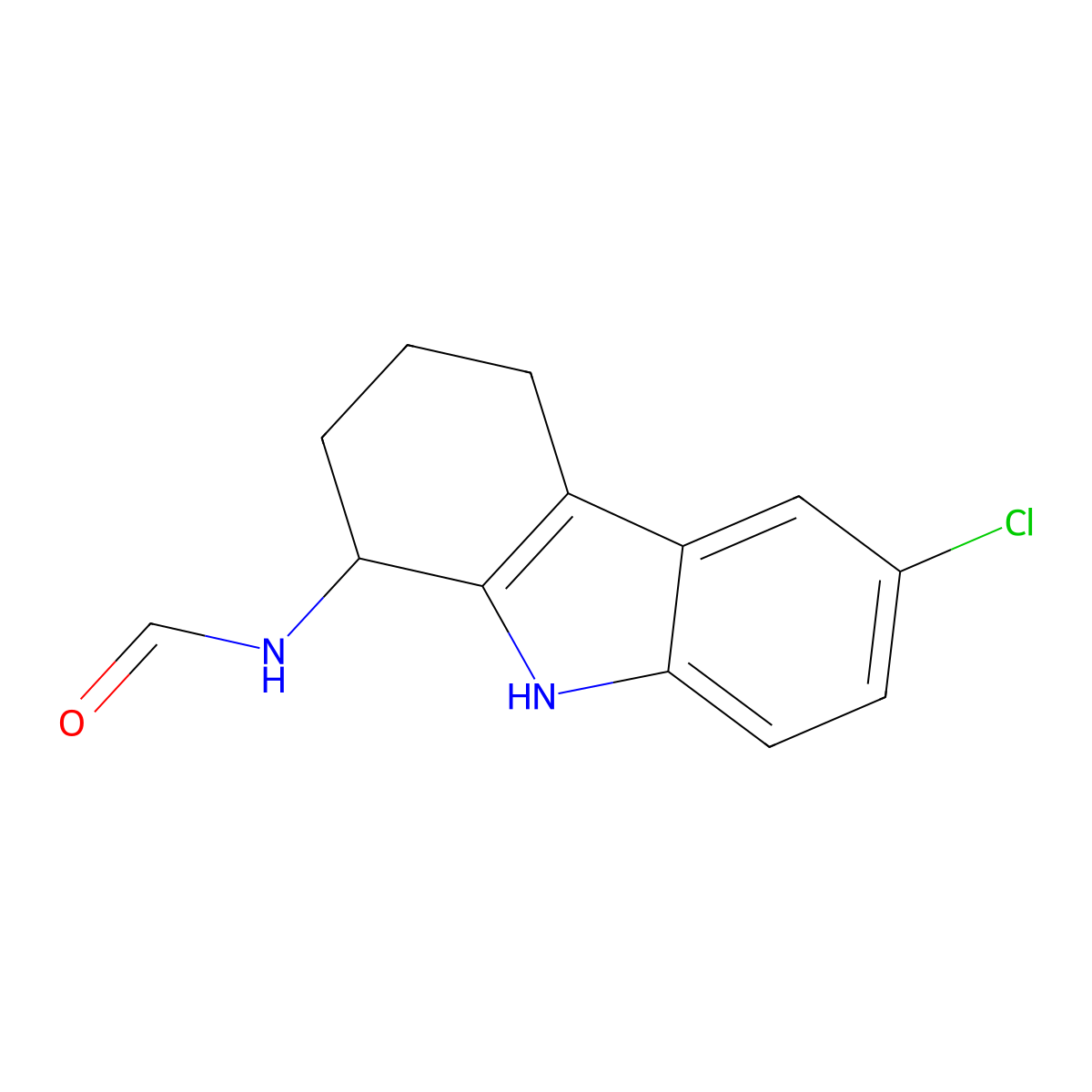 N-(6-chloro-2,3,4,9-tetrahydro-1H-carbazol-1-yl)formamide molecular structure, CAS 356587-04-7