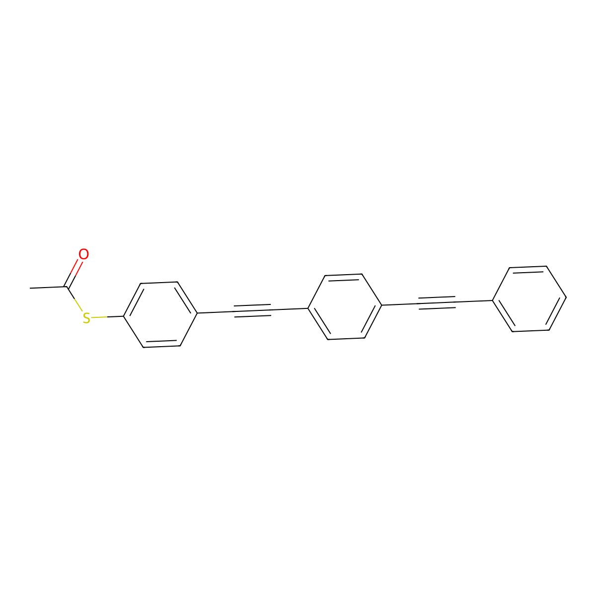 S-[4-[2-[4-(2-Phenylethynyl)phenyl]ethynyl]phenyl] thioacetate molecular structure, CAS 356590-07-3