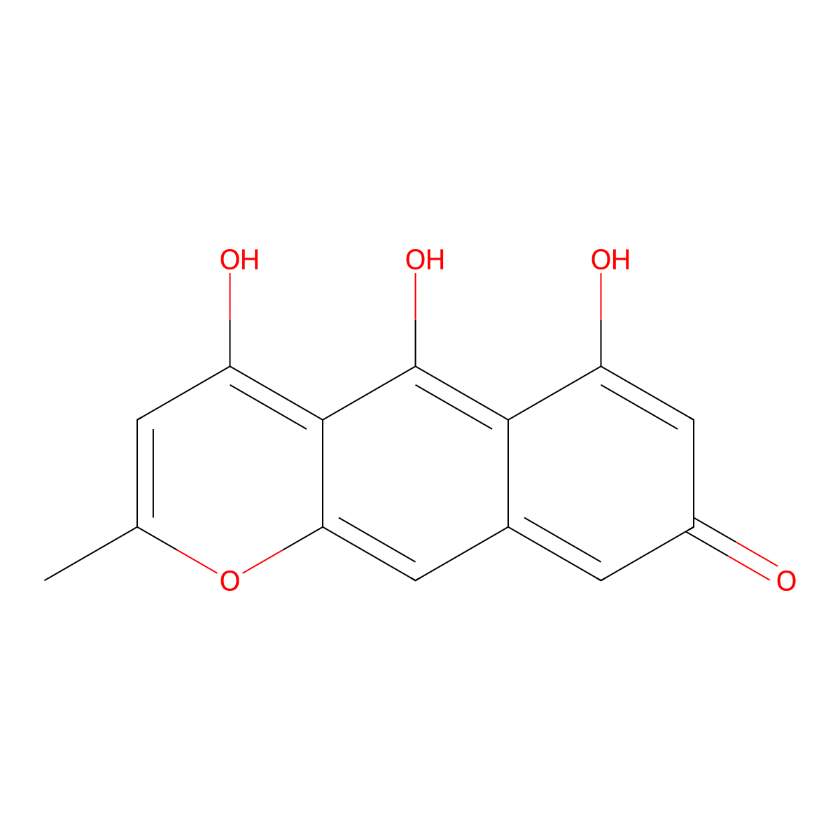 Norrubrofusarin molecular structure, CAS 3566-98-1