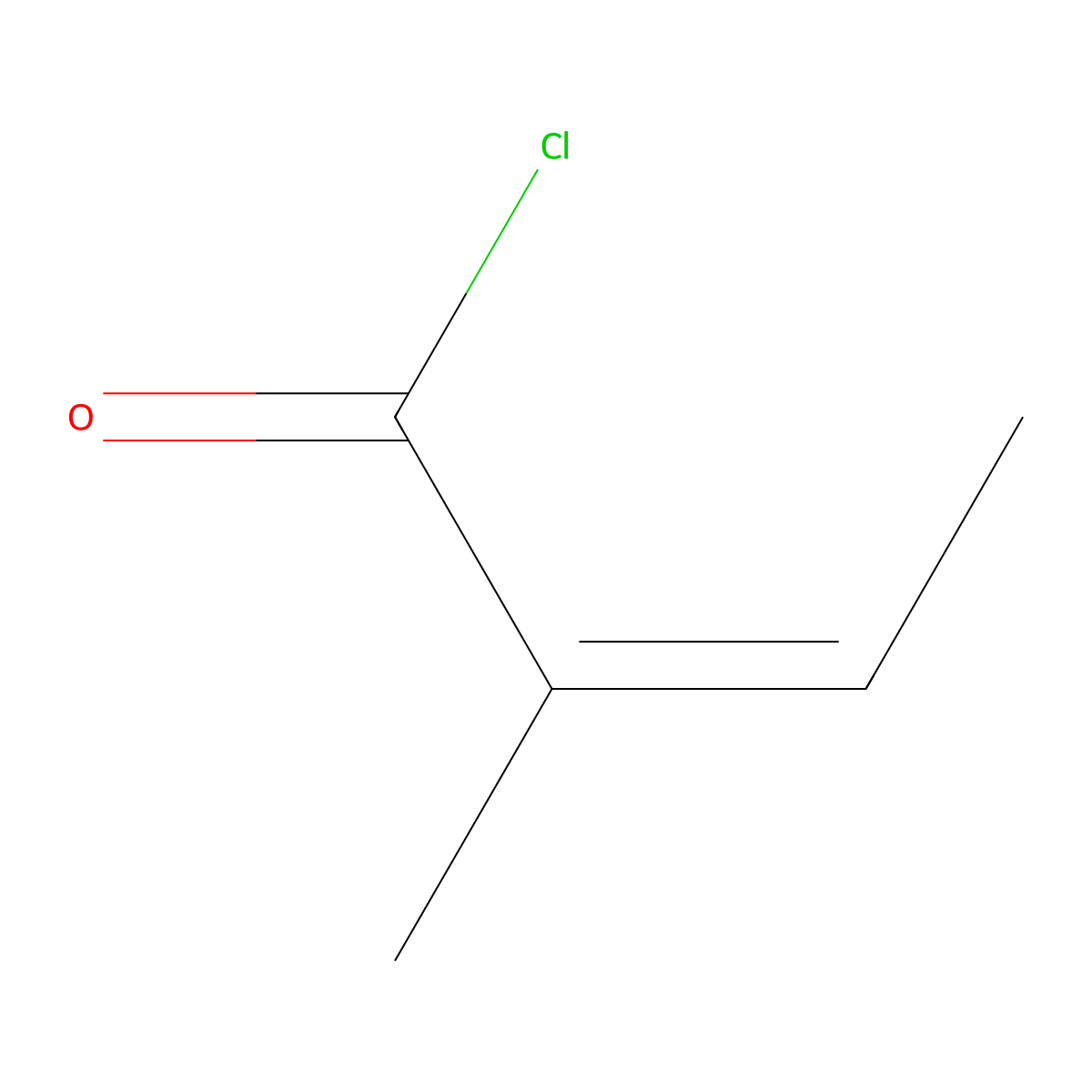 (2E)-2-Methyl-2-butenoyl chloride molecular structure, CAS 35660-94-7