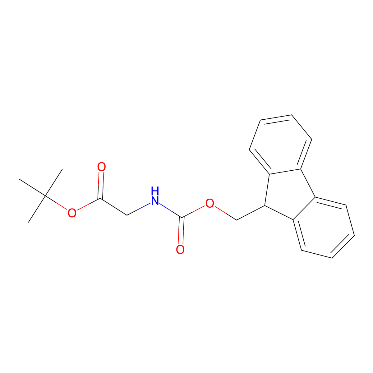 N-Fmoc-glycine tert-butyl ester molecular structure, CAS 35661-42-8