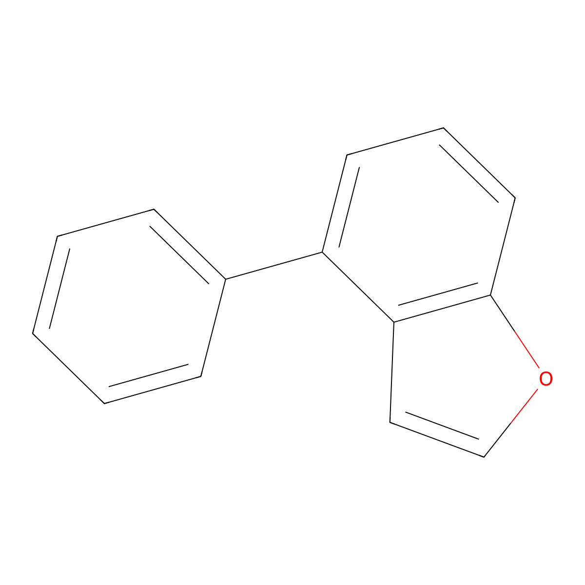 4-Phenylbenzofuran molecular structure, CAS 35664-70-1