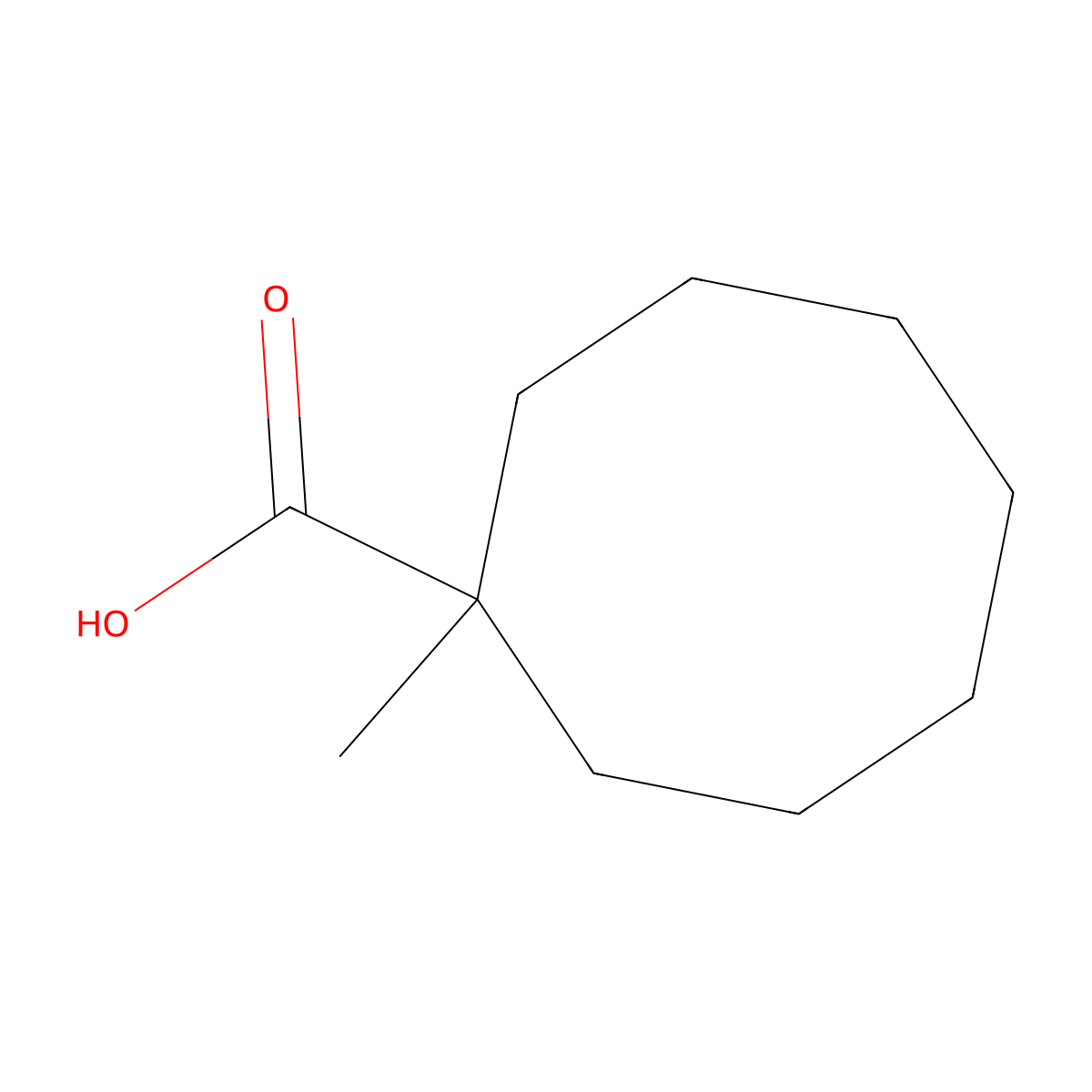 1-Methylcyclooctanecarboxylic acid molecular structure, CAS 35664-94-9