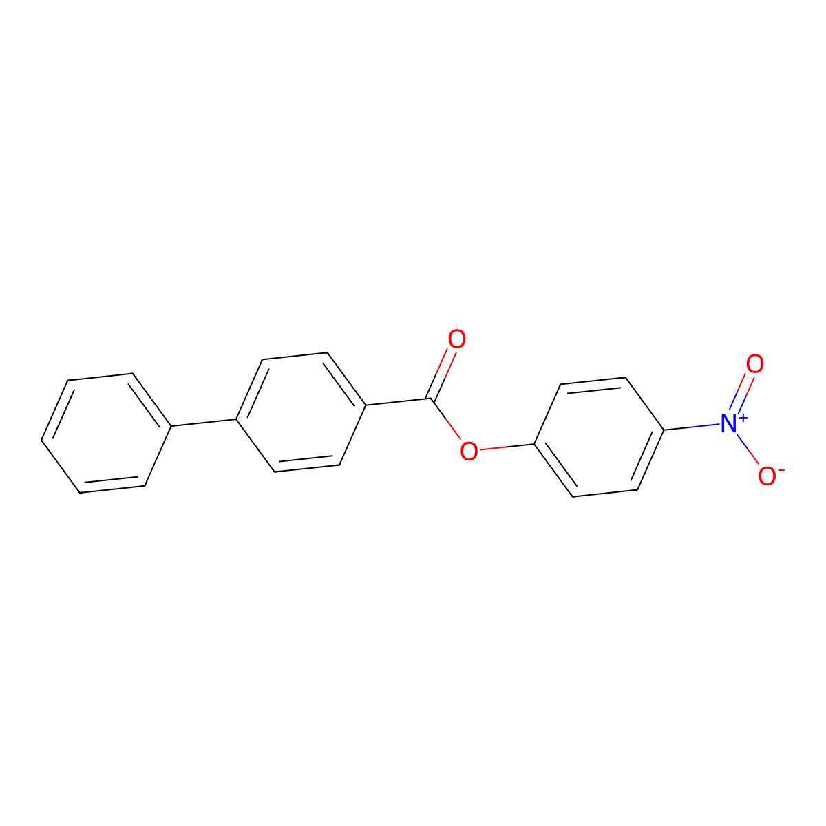 4-Nitrophenyl [1,1'-biphenyl]-4-carboxylate molecular structure, CAS 35666-12-7