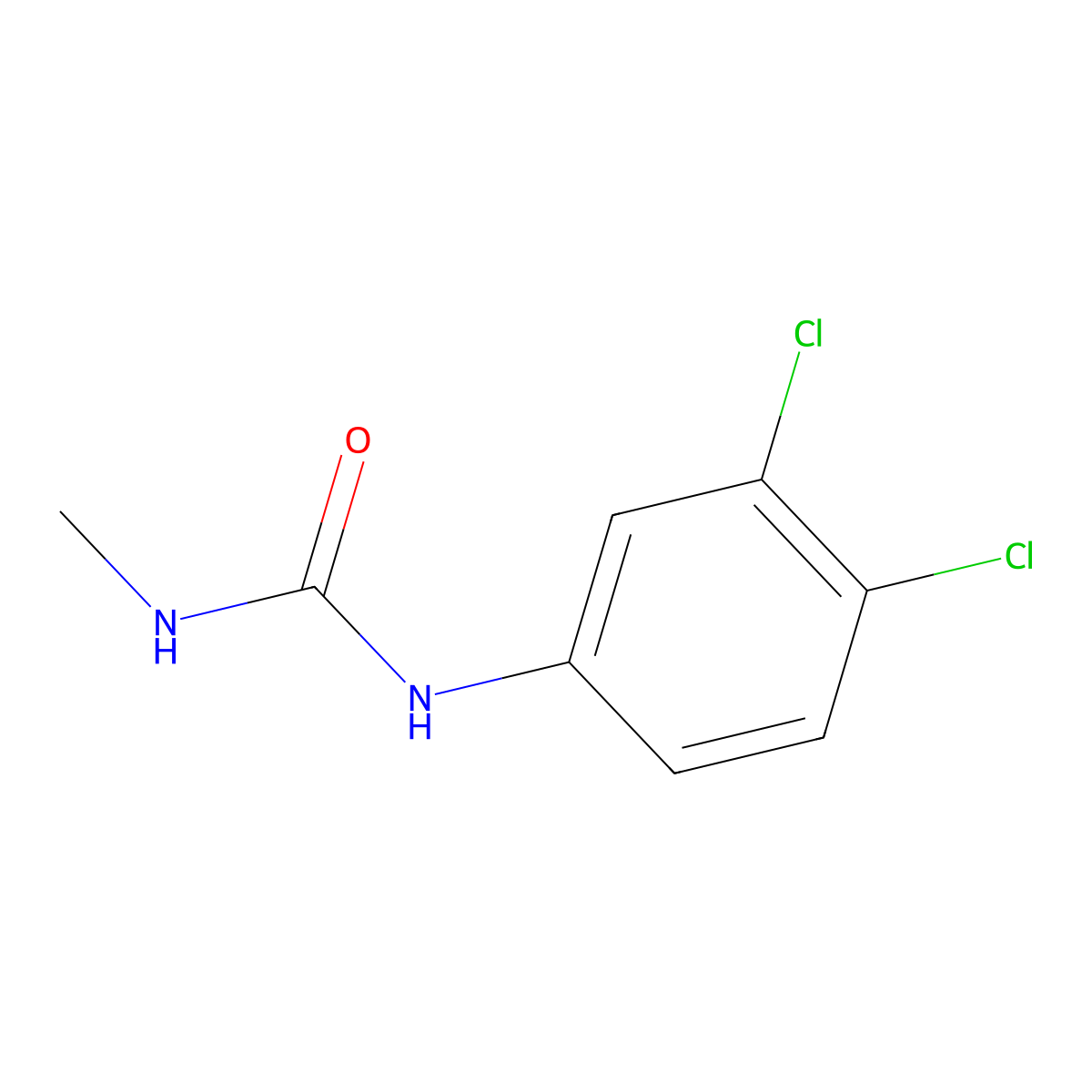 Monomethyldiuron molecular structure, CAS 3567-62-2