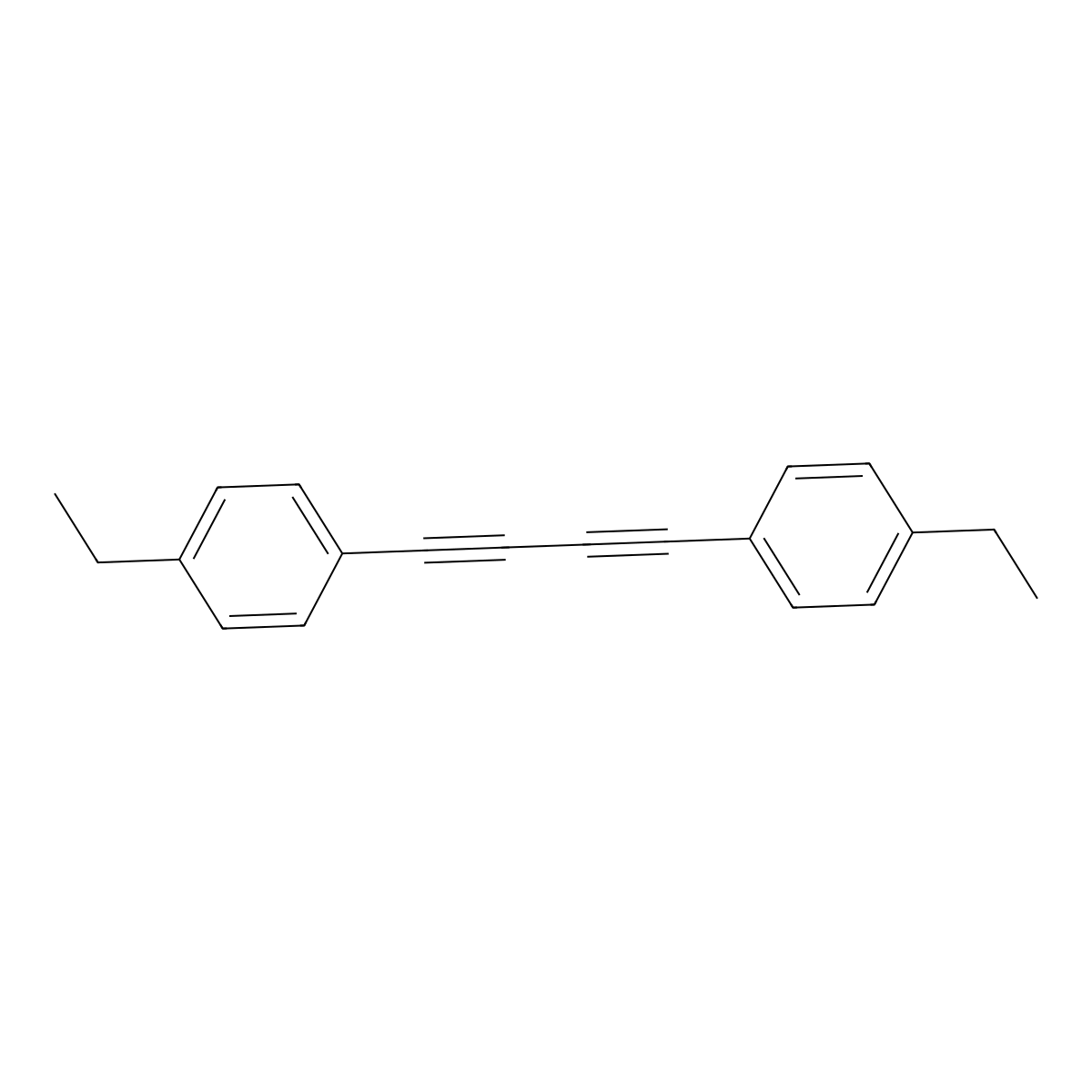 Benzene, 1,1'-(1,3-butadiyne-1,4-diyl)bis[4-ethyl- molecular structure, CAS 35672-48-1