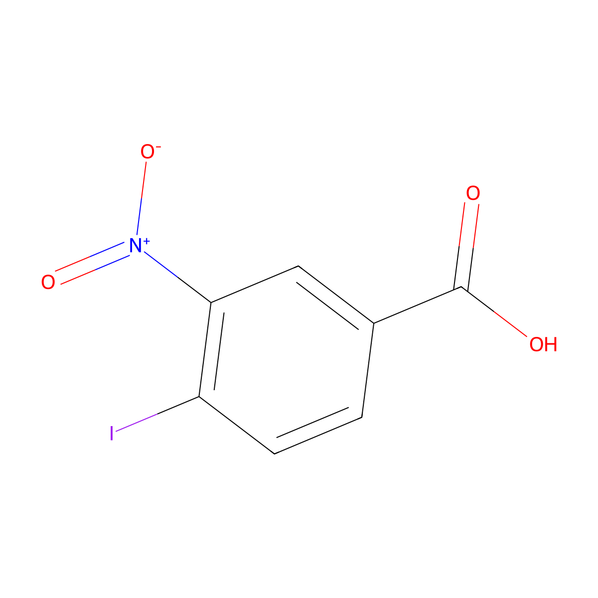 4-Iodo-3-nitrobenzoic acid molecular structure, CAS 35674-27-2