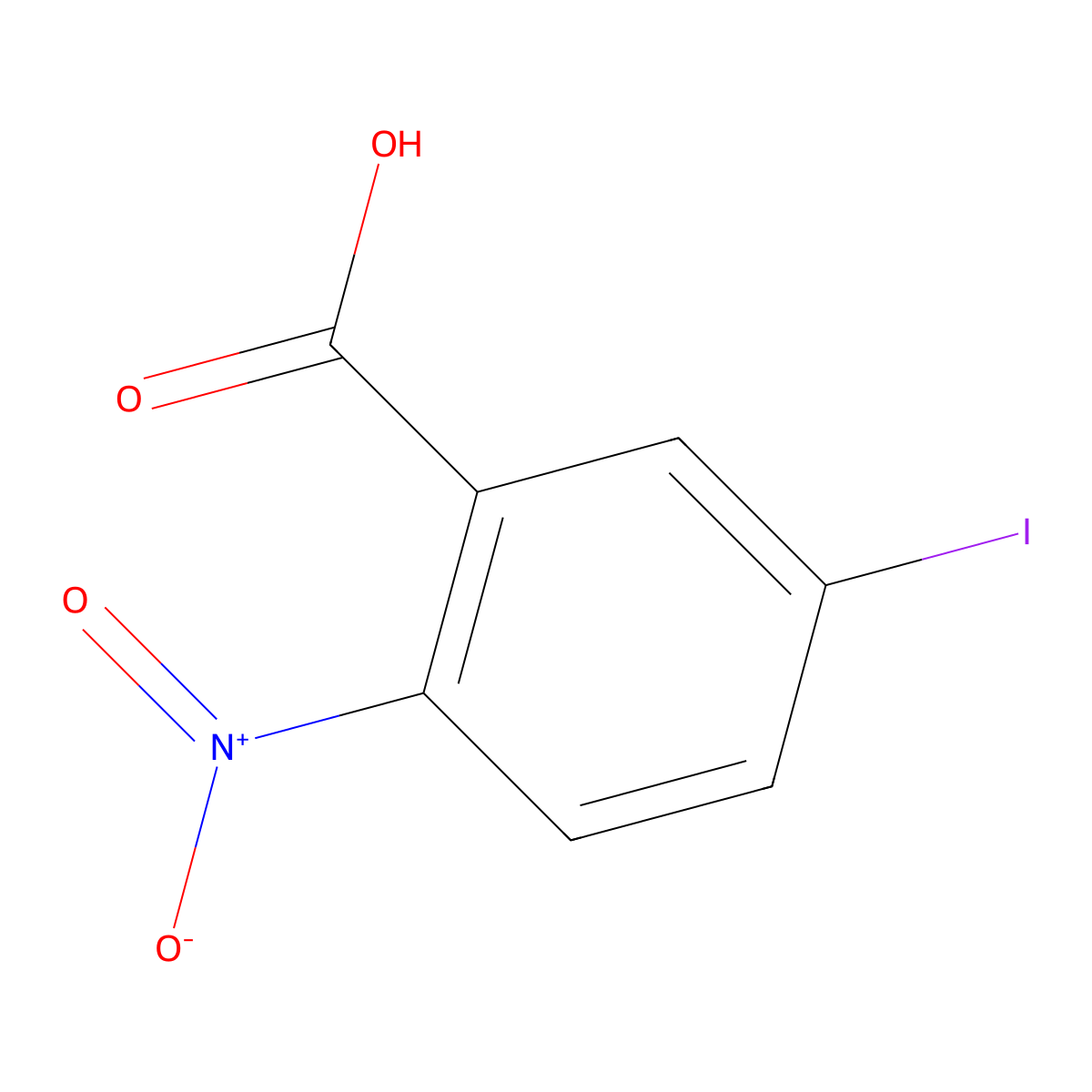 5-Iodo-2-nitrobenzoic acid molecular structure, CAS 35674-28-3