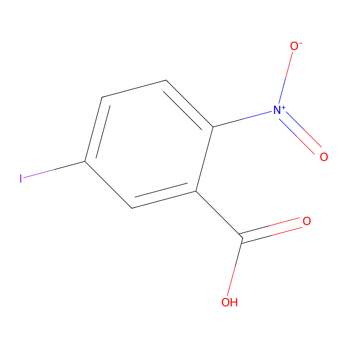 5-Iodo-2-nitrobenzoic acid molecular structure, CAS 35674-28-3