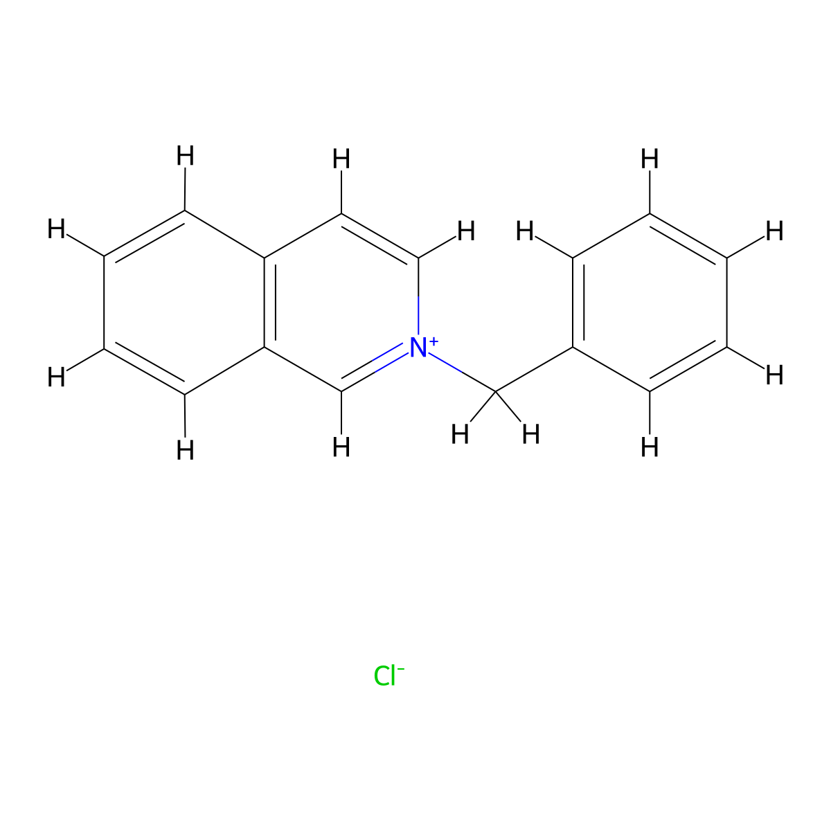 Isoquinolinium, 2-(phenylmethyl)-, chloride (1:1) molecular structure, CAS 35674-56-7