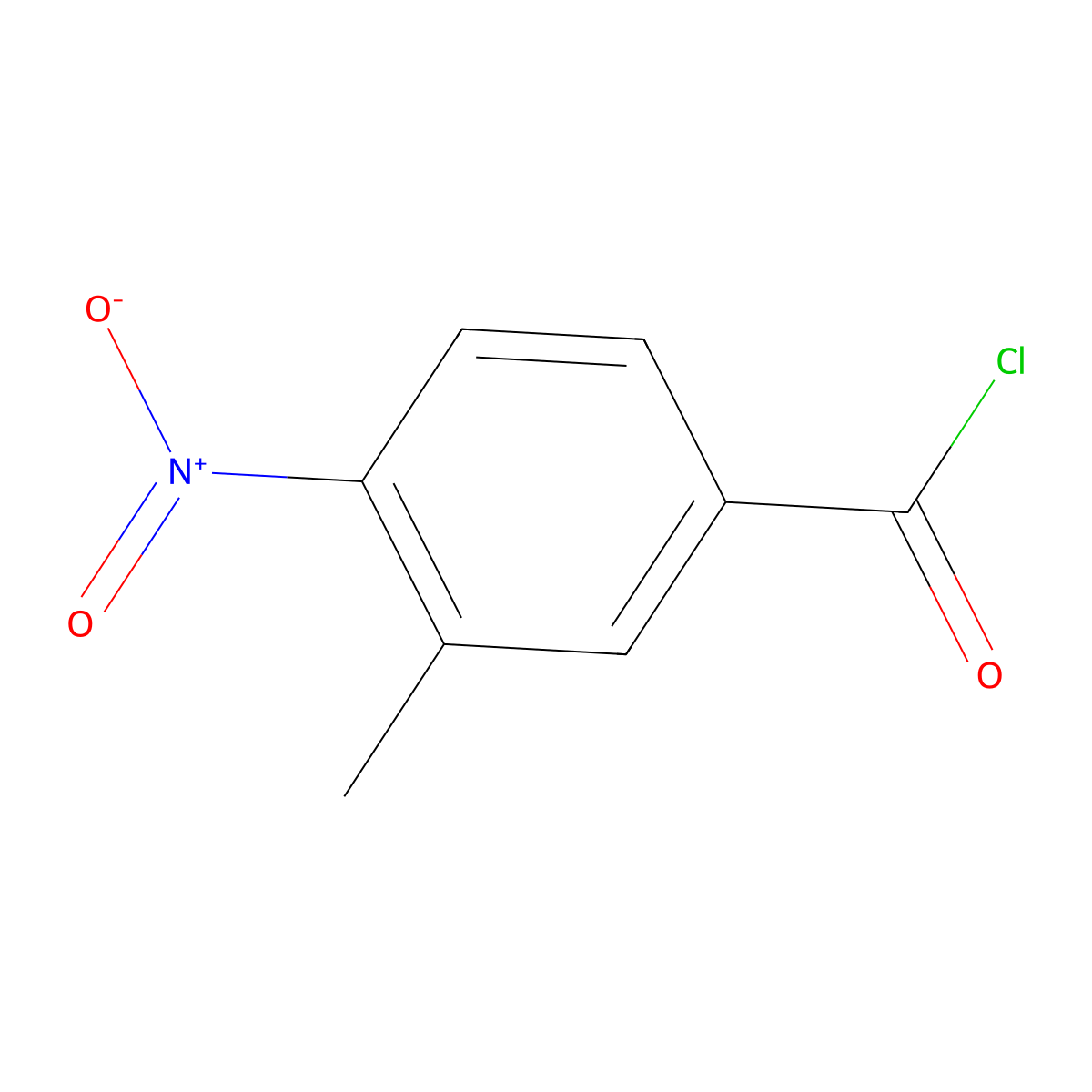 3-Methyl-4-nitrobenzoyl chloride molecular structure, CAS 35675-46-8