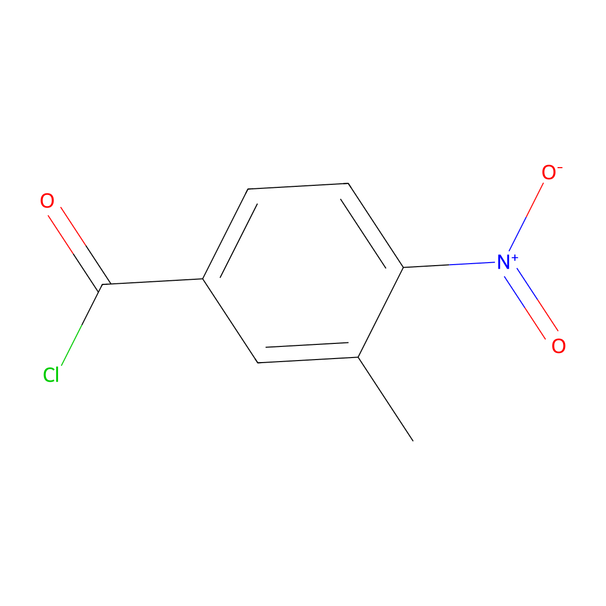 3-Methyl-4-nitrobenzoyl chloride molecular structure, CAS 35675-46-8