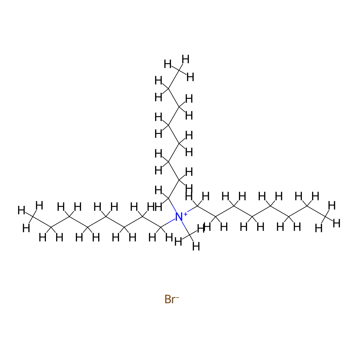Methyltrioctylammonium bromide molecular structure, CAS 35675-80-0