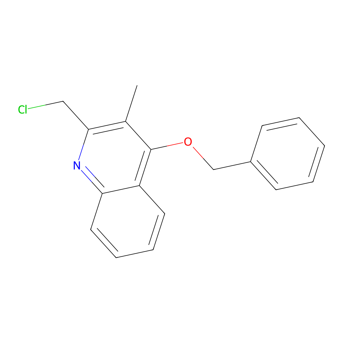 4-(Benzyloxy)-2-(chloromethyl)-3-methylquinoline molecular structure, CAS 356761-10-9