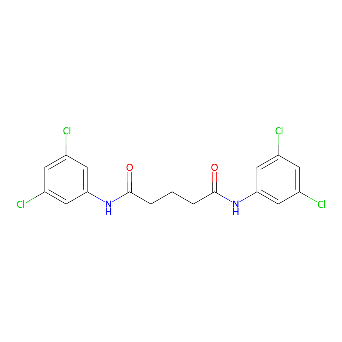N,N'-bis(3,5-dichlorophenyl)pentanediamide molecular structure, CAS 356762-53-3