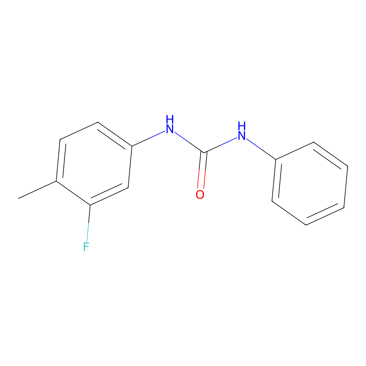 1-(3-Fluoro-4-methylphenyl)-3-phenylurea molecular structure, CAS 356762-87-3