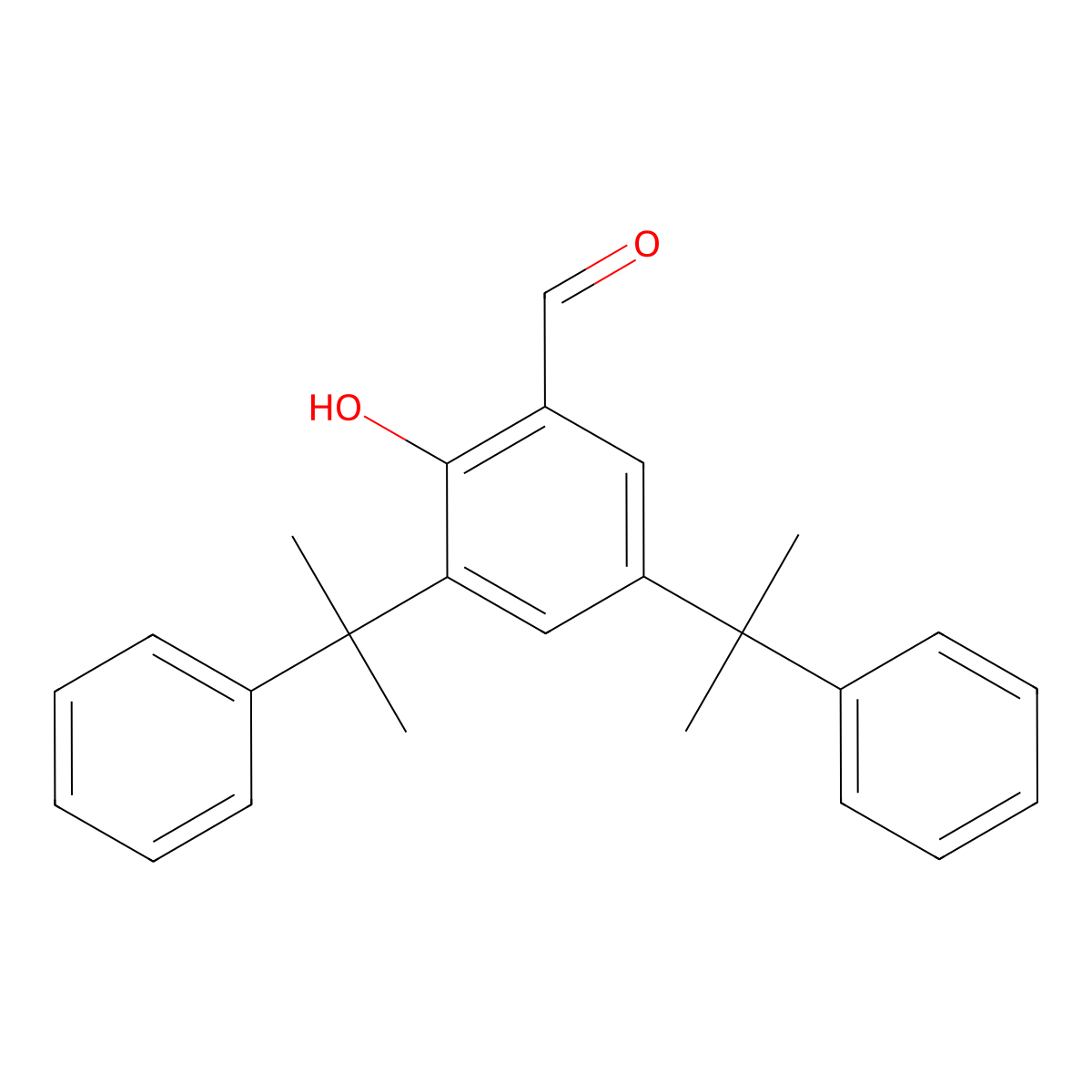 3,5-Bis(1-methyl-1-phenylethyl)salicylaldehyde molecular structure, CAS 356763-82-1