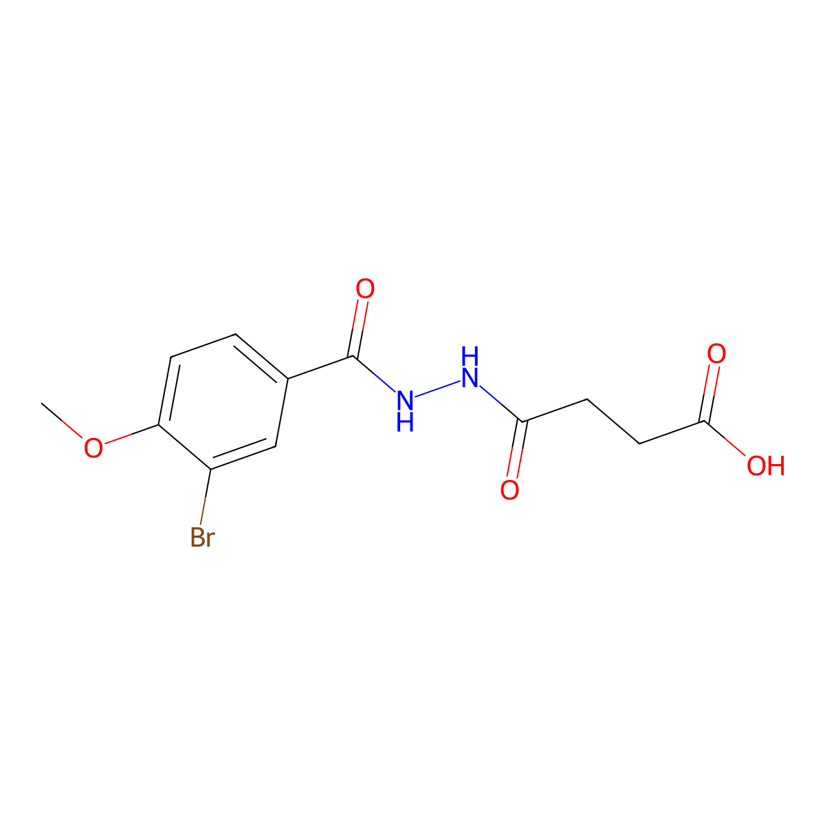 4-(2-(3-Bromo-4-methoxybenzoyl)hydrazinyl)-4-oxobutanoic acid molecular structure, CAS 356764-52-8