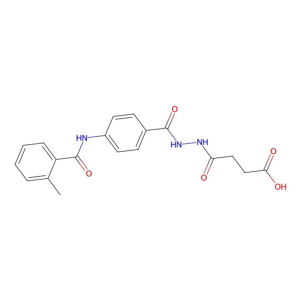 4-(2-{4-[(2-Methylbenzoyl)amino]benzoyl}hydrazino)-4-oxobutanoic acid molecular structure, CAS 356767-93-6