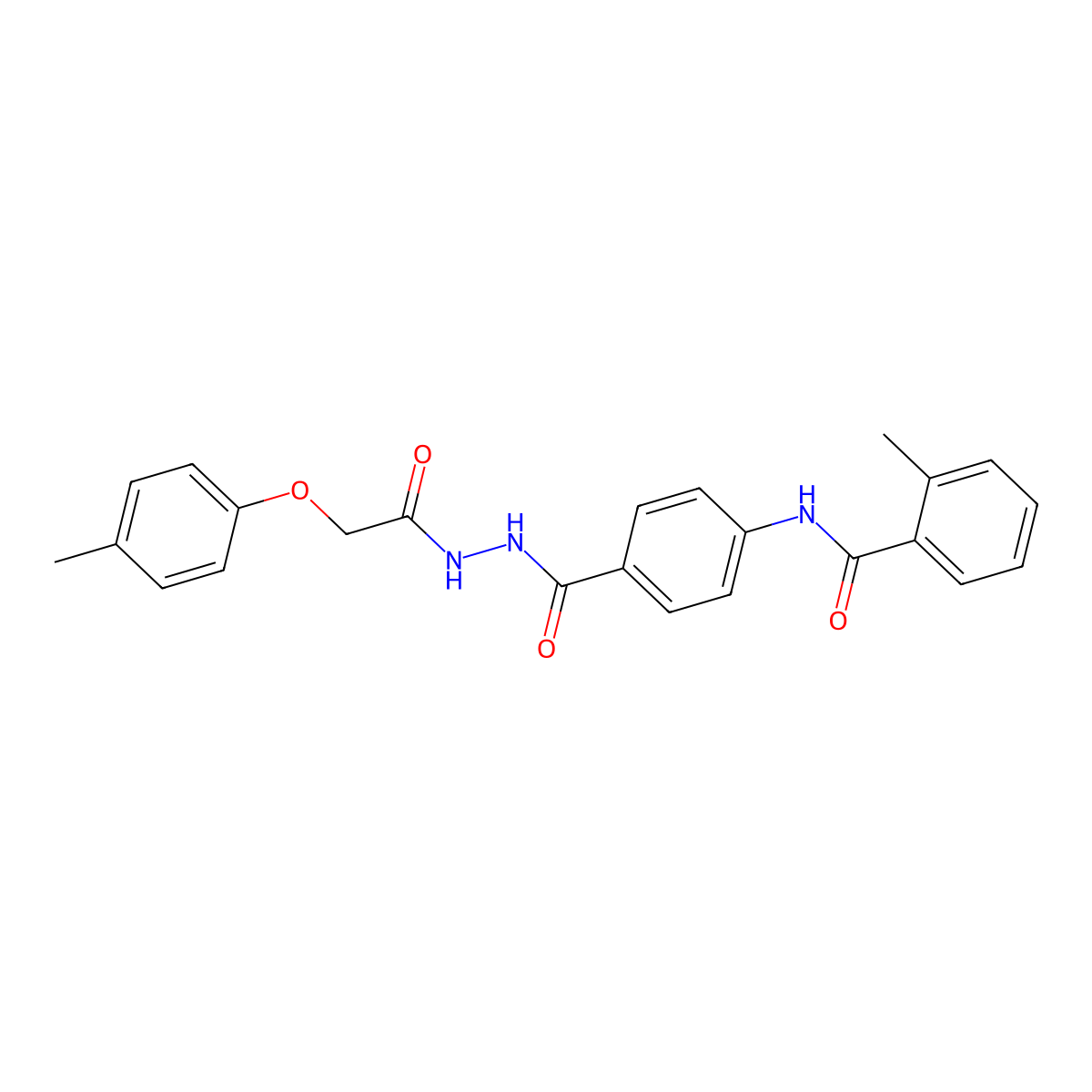 2-methyl-N-[4-({2-[(4-methylphenoxy)acetyl]hydrazino}carbonyl)phenyl]benzamide molecular structure, CAS 356768-39-3
