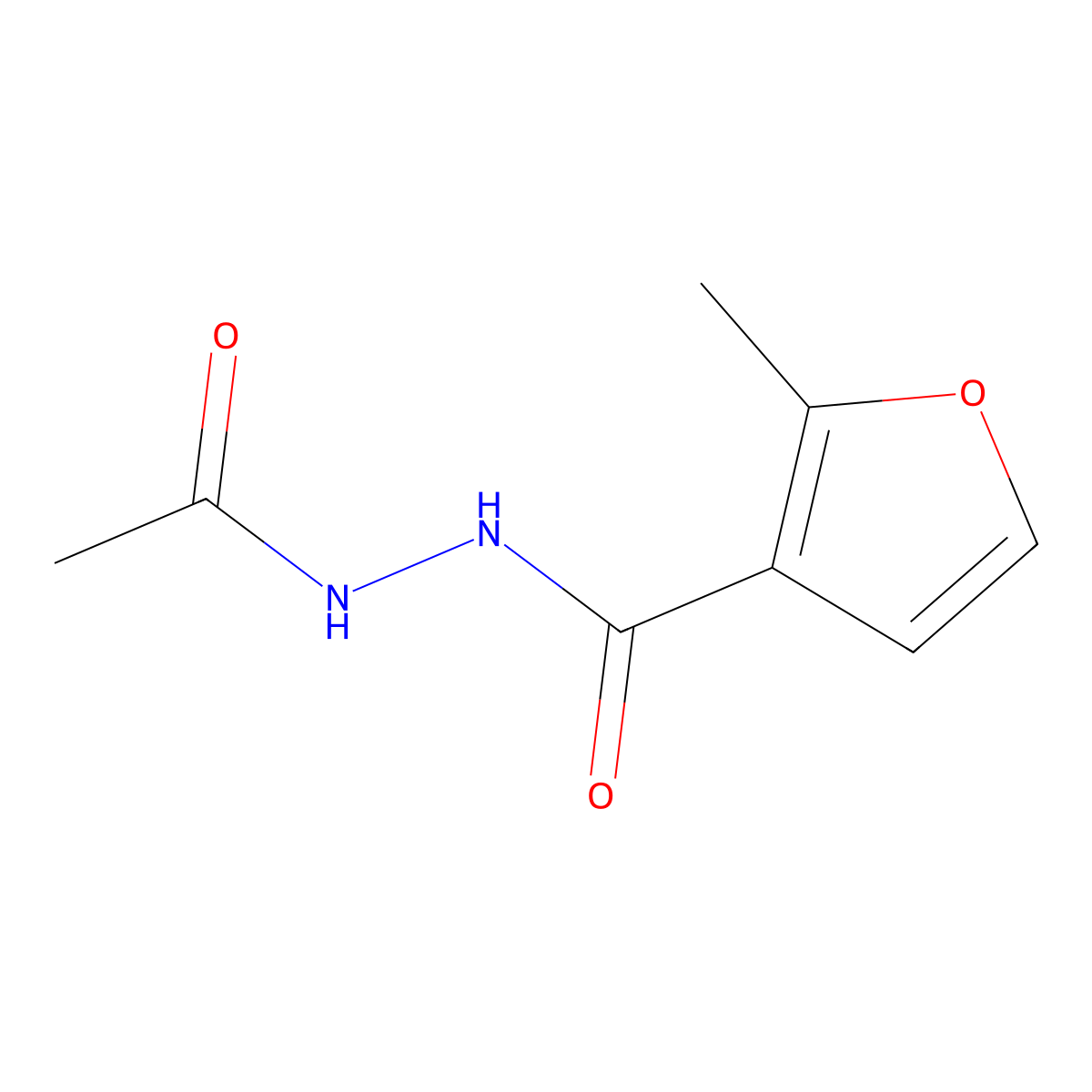 N'-acetyl-2-methylfuran-3-carbohydrazide molecular structure, CAS 356769-64-7