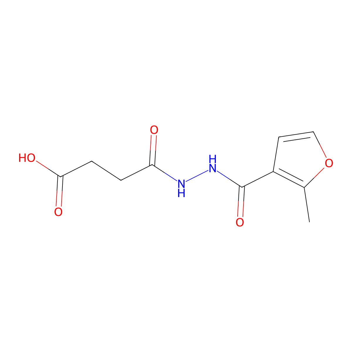 4-[2-(2-Methyl-3-furoyl)hydrazino]-4-oxobutanoic acid molecular structure, CAS 356769-70-5