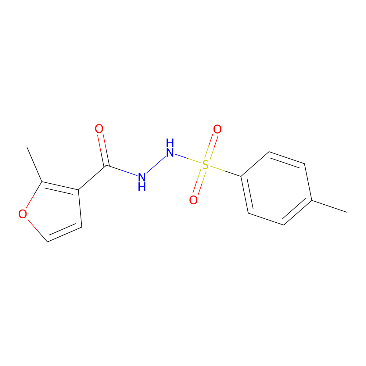 2-methyl-N'-(4-methylphenyl)sulfonylfuran-3-carbohydrazide molecular structure, CAS 356769-72-7