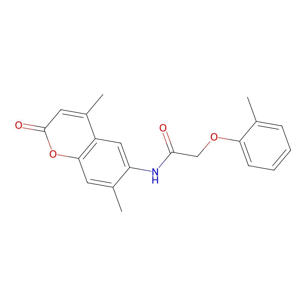 N-(4,7-dimethyl-2-oxo-2H-chromen-6-yl)-2-(2-methylphenoxy)acetamide molecular structure, CAS 356774-31-7