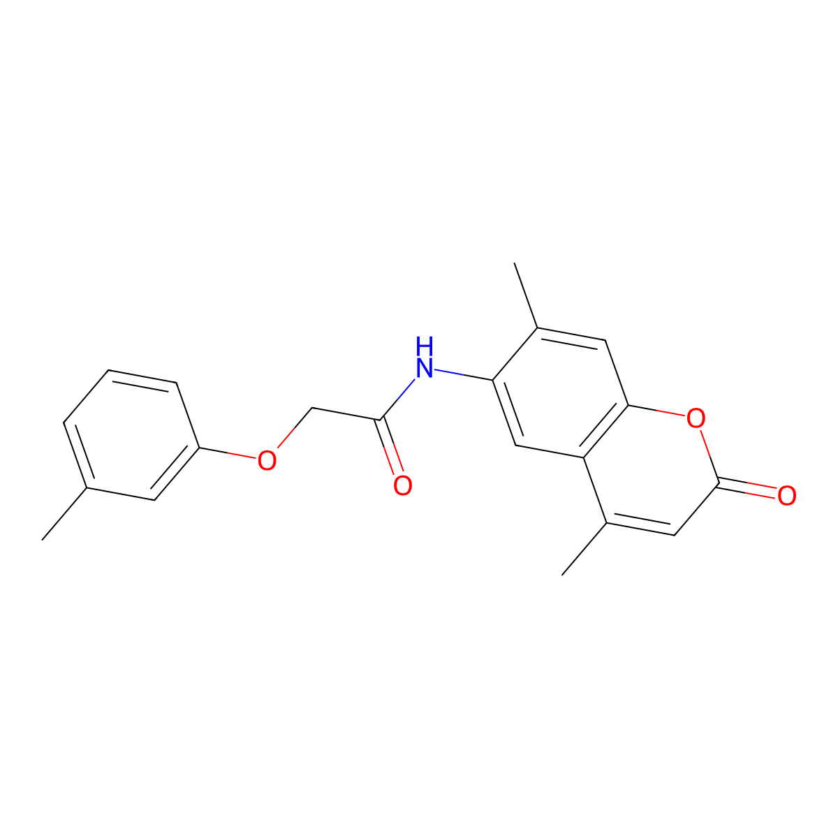 N-(4,7-dimethyl-2-oxochromen-6-yl)-2-(3-methylphenoxy)acetamide molecular structure, CAS 356774-32-8