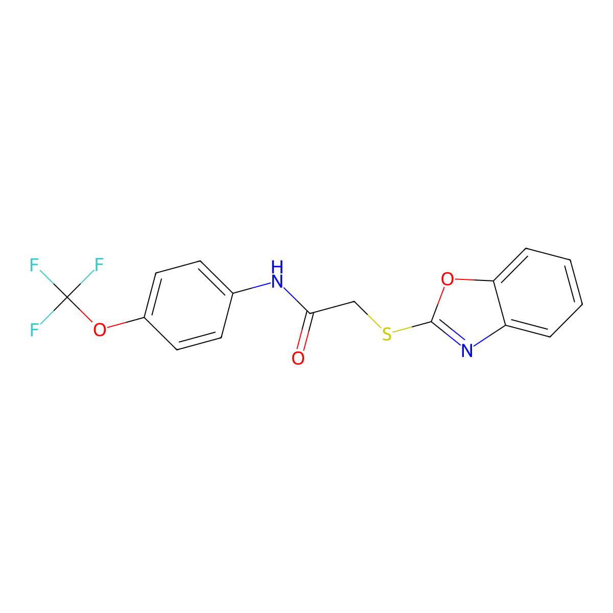 2-(1,3-benzoxazol-2-ylsulfanyl)-N-[4-(trifluoromethoxy)phenyl]acetamide molecular structure, CAS 356775-87-6