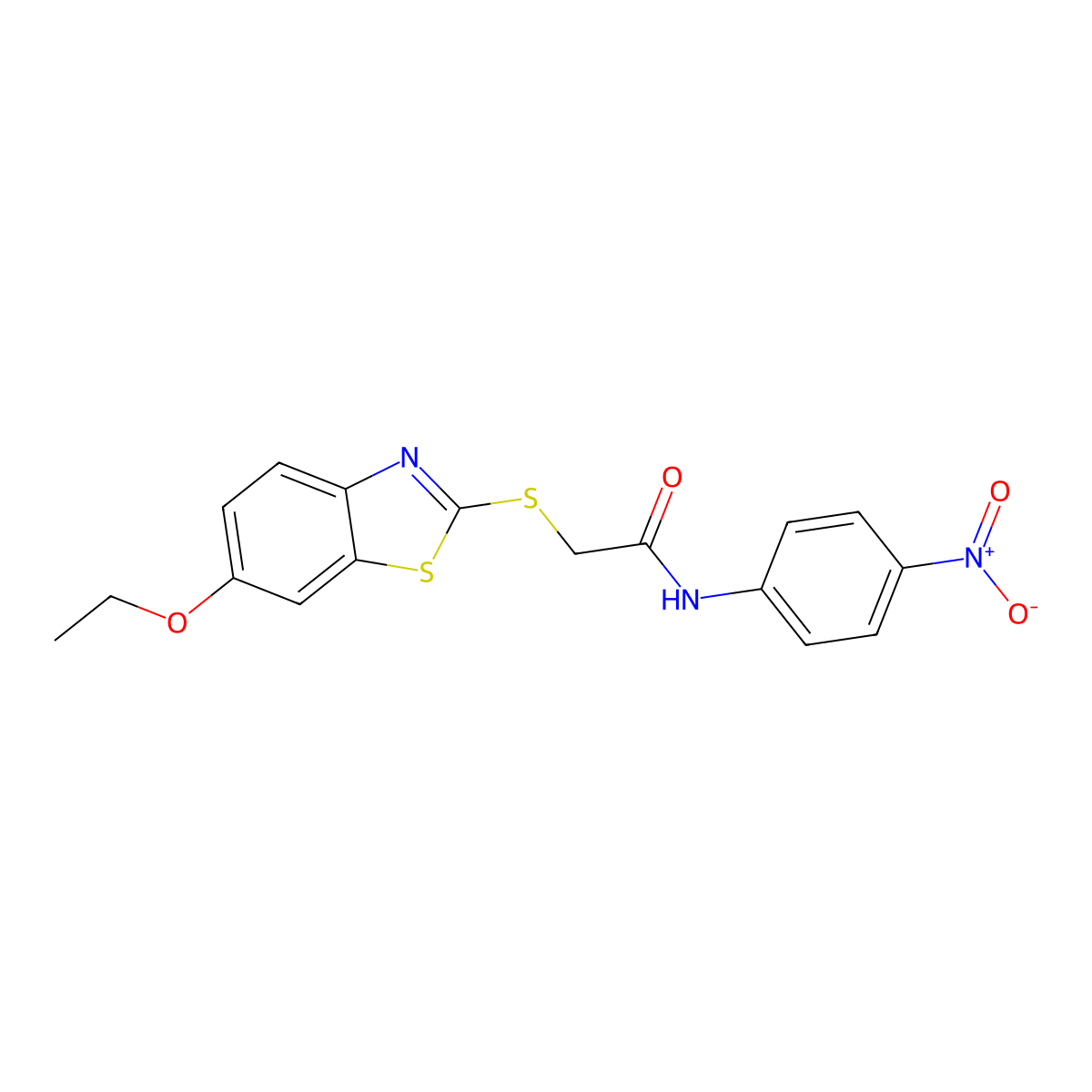 2-[(6-ethoxy-1,3-benzothiazol-2-yl)sulfanyl]-N-(4-nitrophenyl)acetamide molecular structure, CAS 356776-34-6