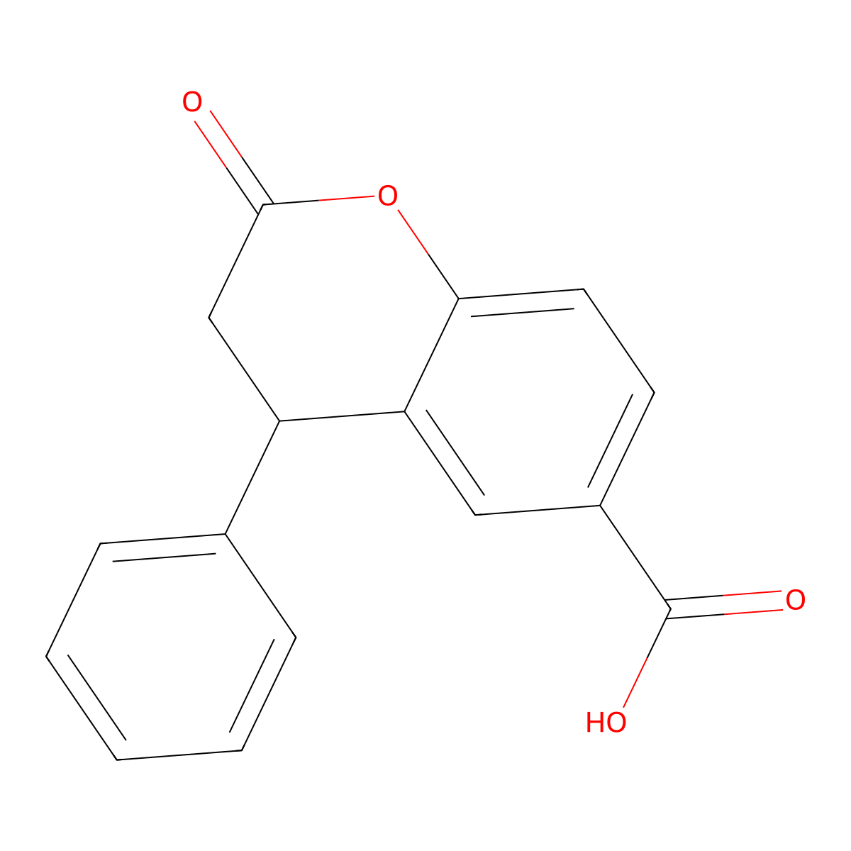 6-Carboxyl-4-phenyl-3,4-dihydrocoumarin molecular structure, CAS 356782-33-7