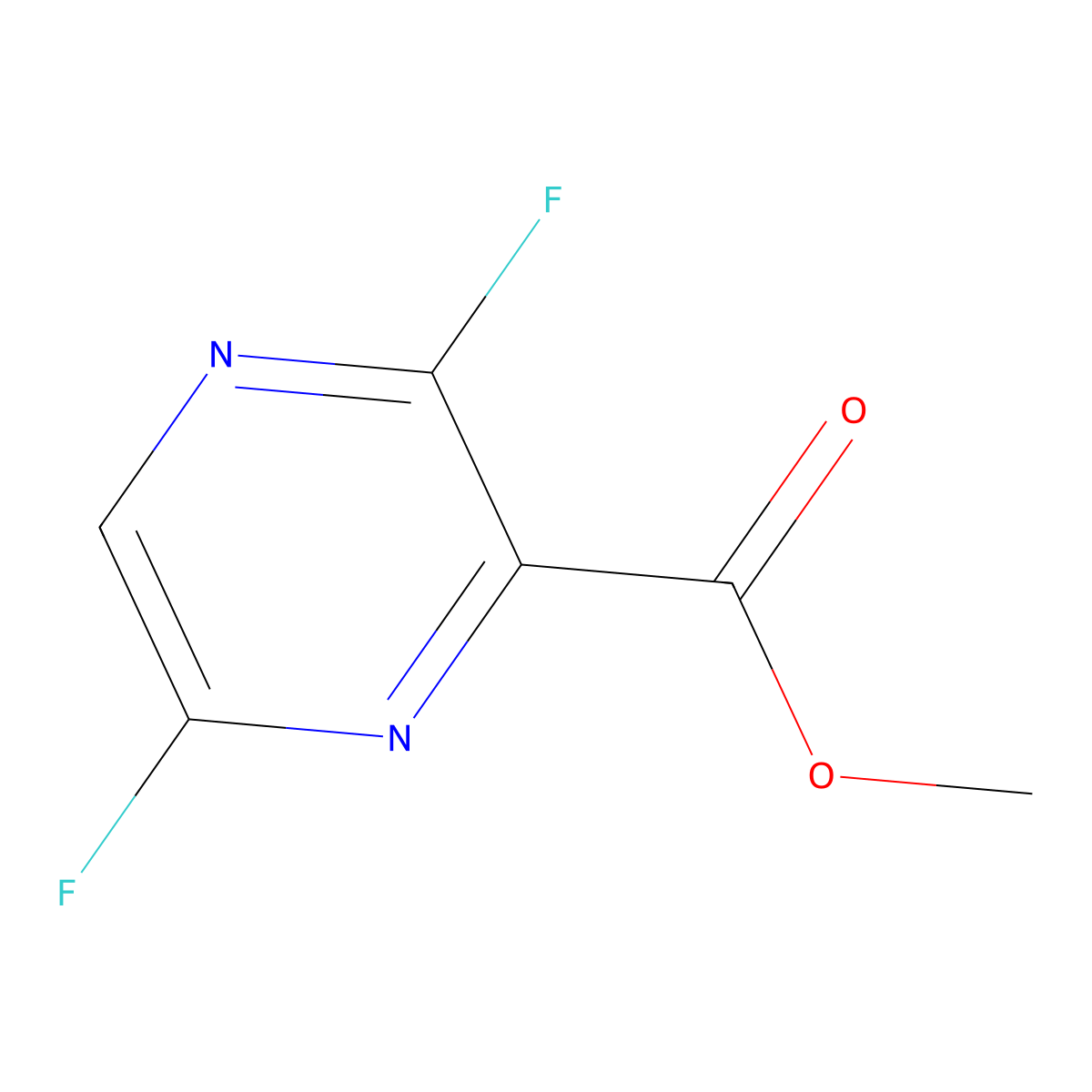 Methyl 3,6-difluoropyrazine-2-carboxylate molecular structure, CAS 356783-26-1