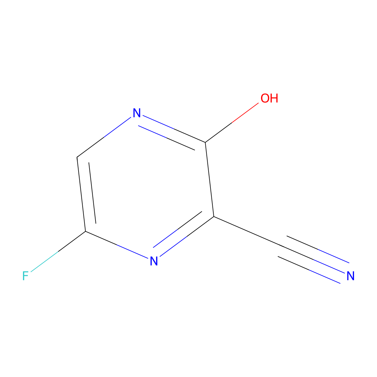6-Fluoro-3,4-dihydro-3-oxo-2-pyrazinecarbonitrile molecular structure, CAS 356783-31-8