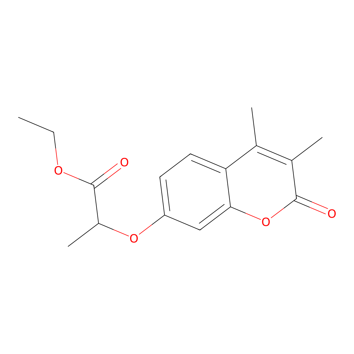 ethyl 2-[(3,4-dimethyl-2-oxo-2H-chromen-7-yl)oxy]propanoate molecular structure, CAS 35679-91-5