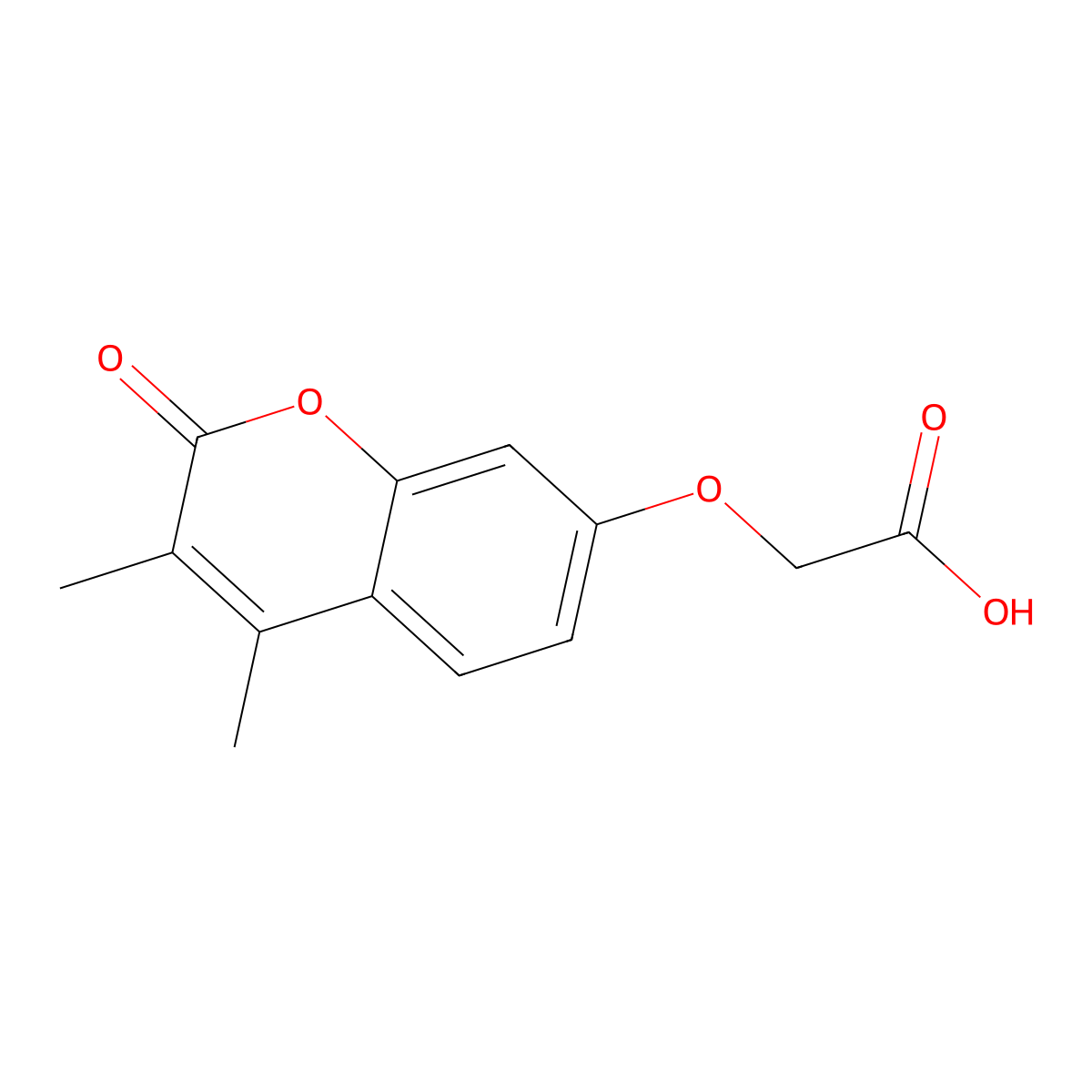 [(3,4-dimethyl-2-oxo-2H-chromen-7-yl)oxy]acetic acid molecular structure, CAS 35679-93-7