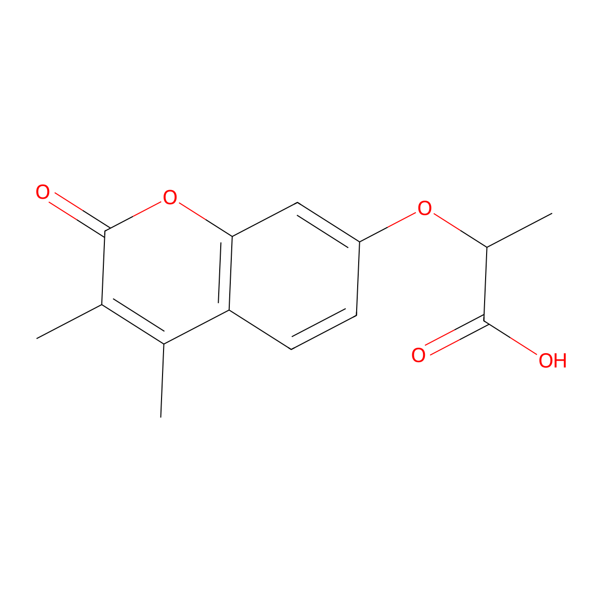 2-[(3,4-Dimethyl-2-oxo-2h-chromen-7-yl)oxy]propanoic acid molecular structure, CAS 35679-94-8