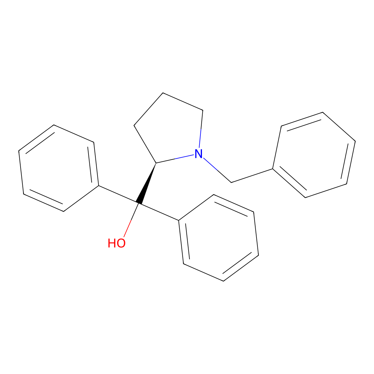 (R)-(1-Benzylpyrrolidin-2-yl)diphenylmethanol molecular structure, CAS 356790-44-8