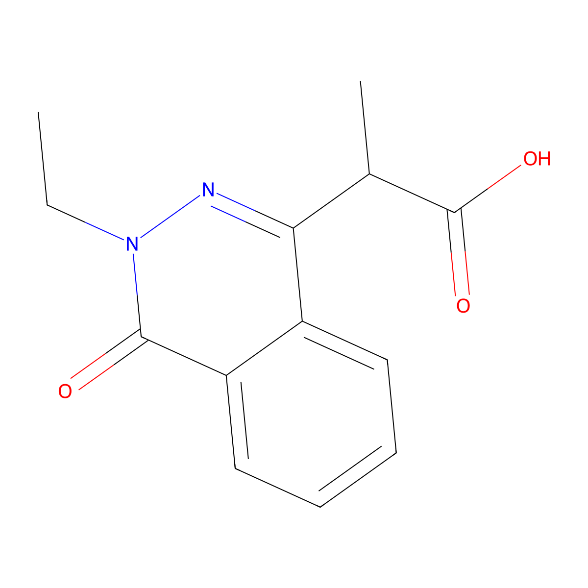 2-(3-Ethyl-4-oxo-3,4-dihydro-phthalazin-1-yl)-propionic acid molecular structure, CAS 356790-54-0