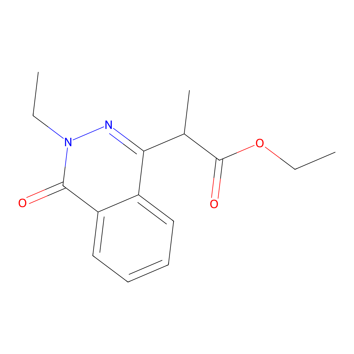 Ethyl 2-(3-ethyl-4-oxophthalazin-1-yl)propanoate molecular structure, CAS 356790-55-1