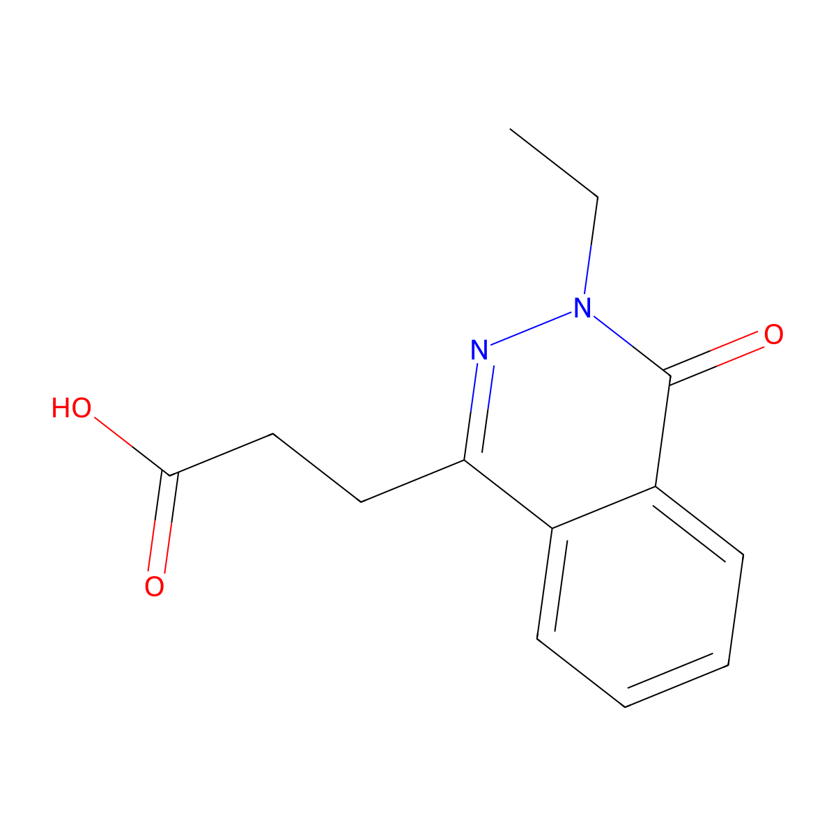 3-(3-Ethyl-4-oxo-3,4-dihydrophthalazin-1-yl)propanoic acid molecular structure, CAS 356790-59-5