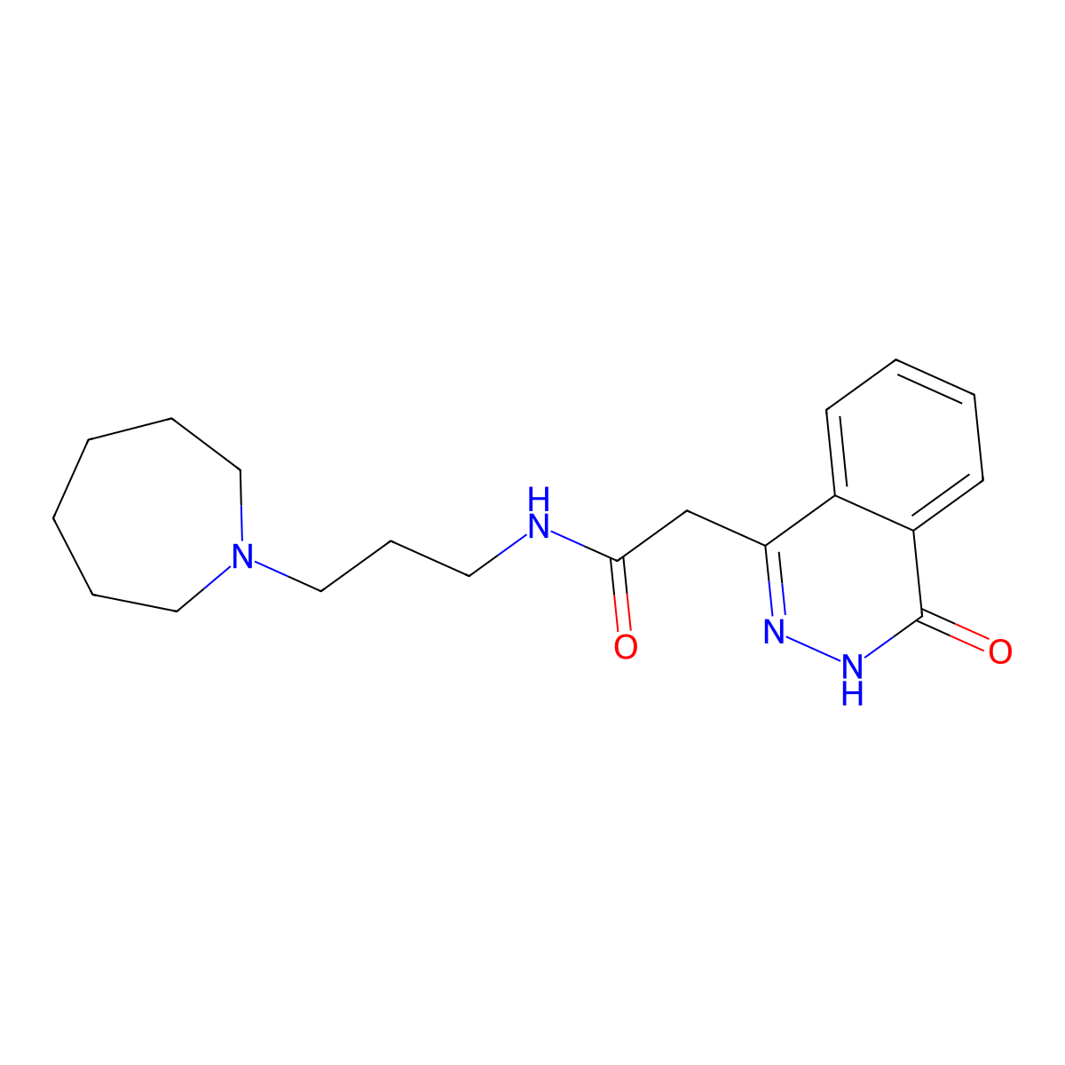 N-[3-(azepan-1-yl)propyl]-2-(4-oxo-3,4-dihydrophthalazin-1-yl)acetamide molecular structure, CAS 356790-60-8