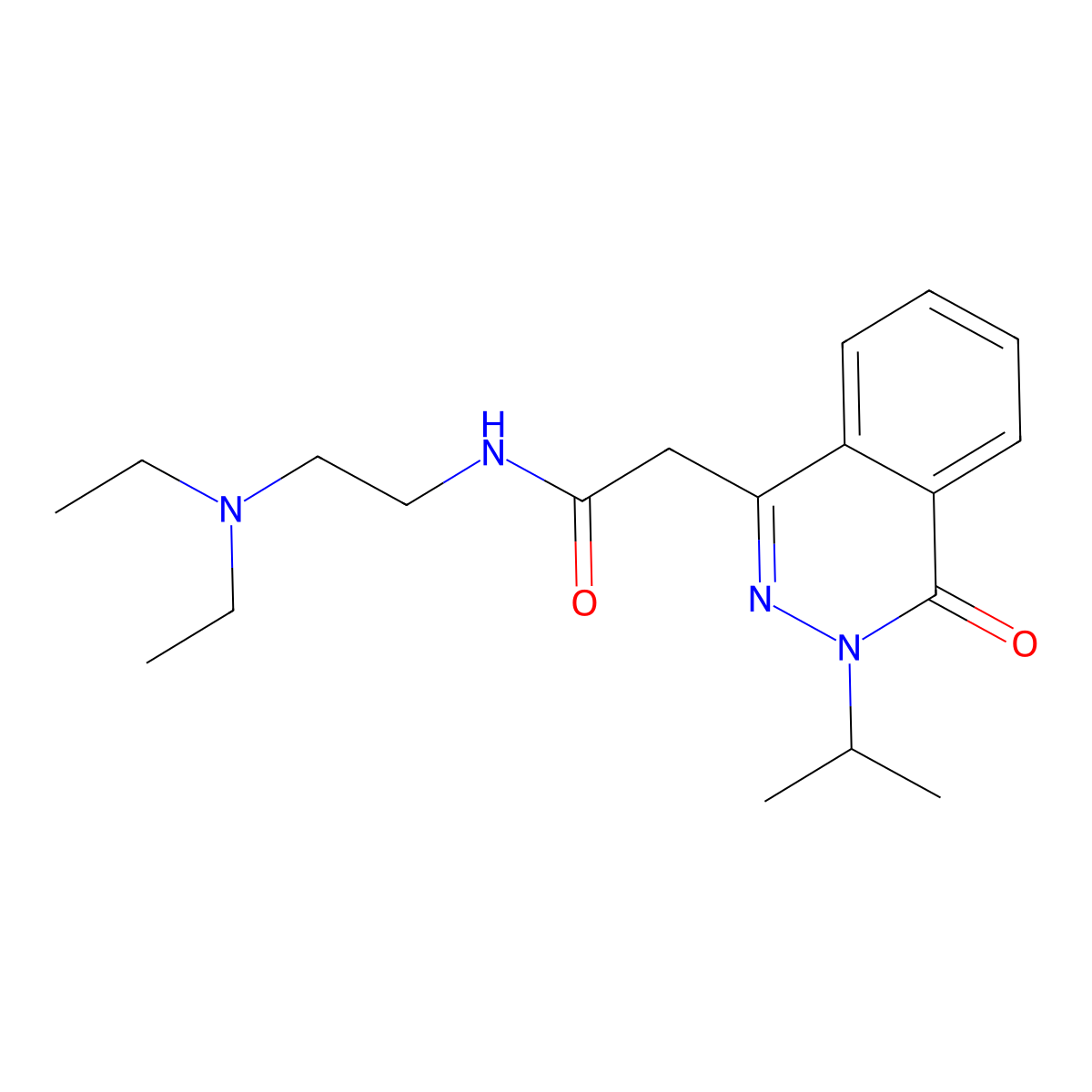 N-[2-(diethylamino)ethyl]-2-[4-oxo-3-(propan-2-yl)-3,4-dihydrophthalazin-1-yl]acetamide molecular structure, CAS 356790-67-5