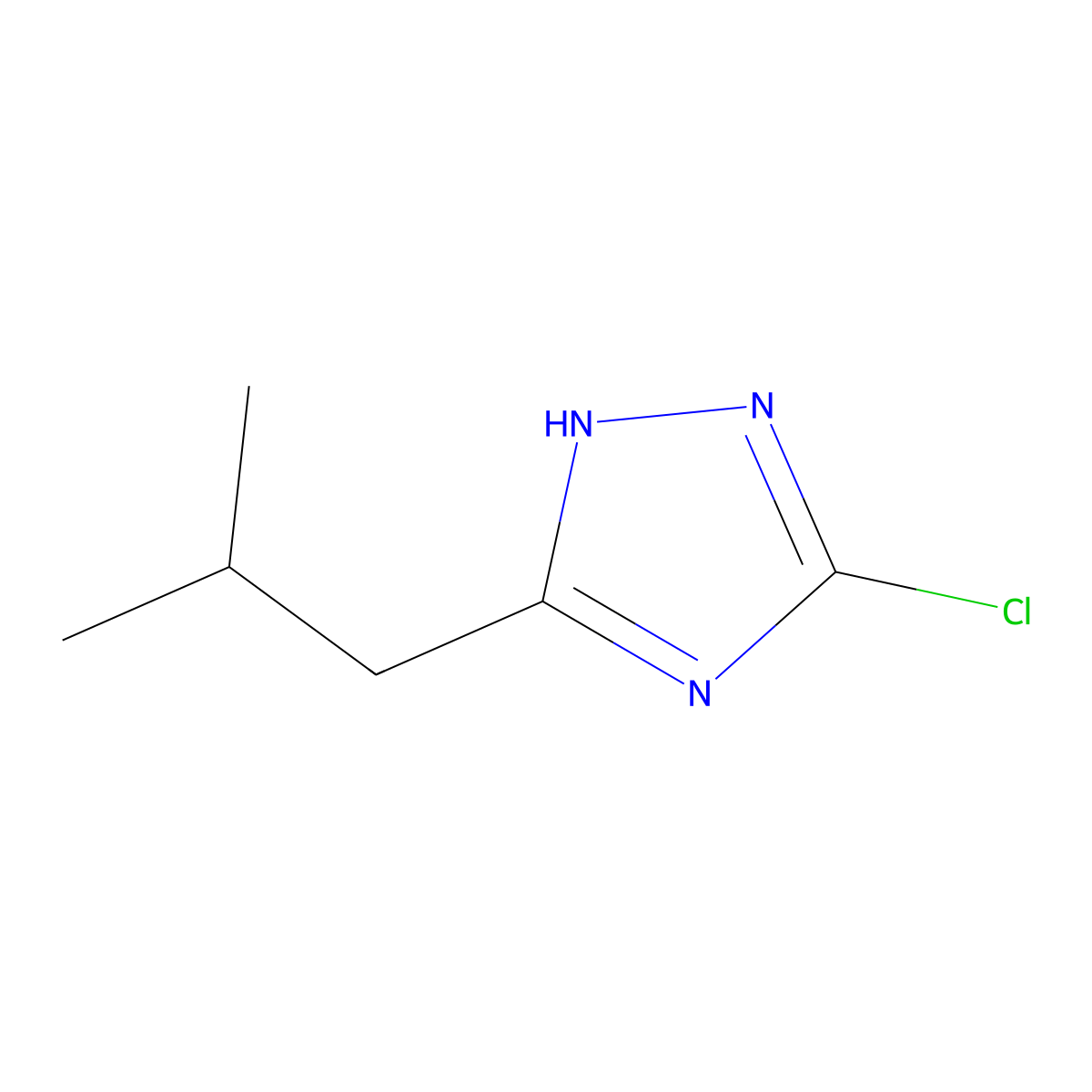 3-chloro-5-isobutyl-1H-1,2,4-triazole molecular structure, CAS 356794-59-7