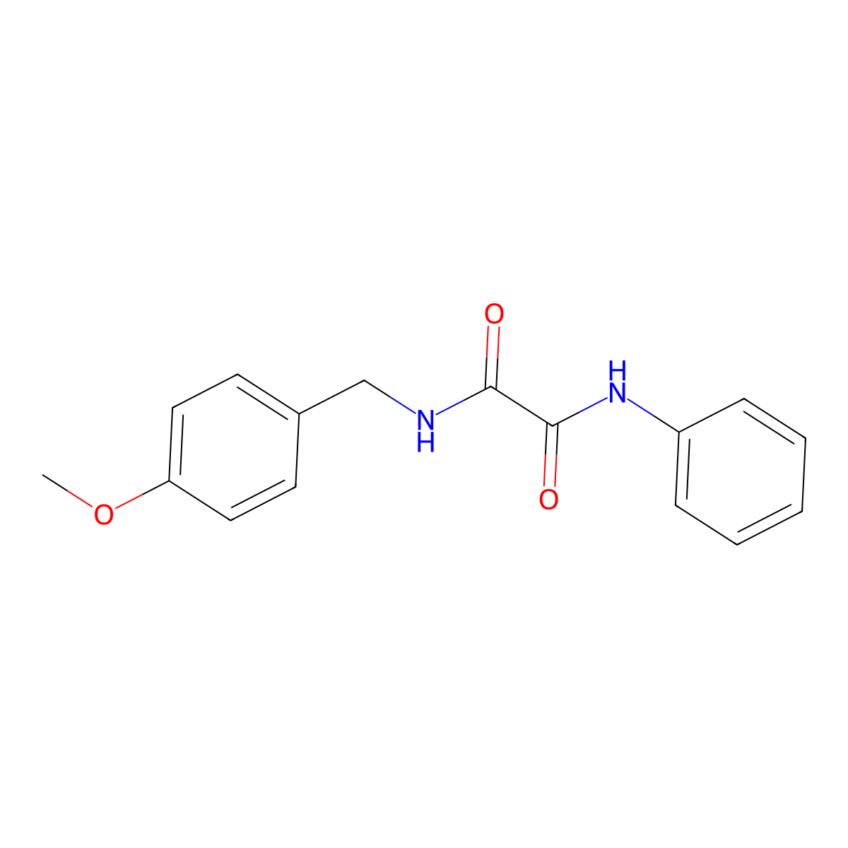 N-(4-methoxybenzyl)-N'-phenylethanediamide molecular structure, CAS 356795-26-1