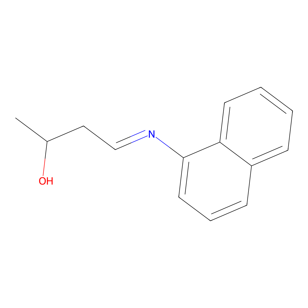 2-Butanol, 4-(1-naphthalenylimino)- molecular structure, CAS 3568-26-1