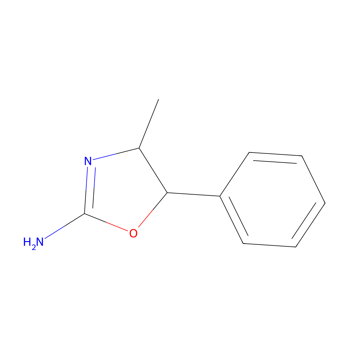 4,5-Dihydro-4-methyl-5-phenyl-2-oxazolamine molecular structure, CAS 3568-94-3